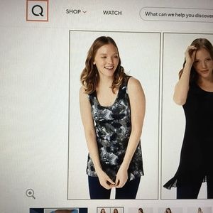 Tie-Dye Knit Tank Black Camo Sz XL